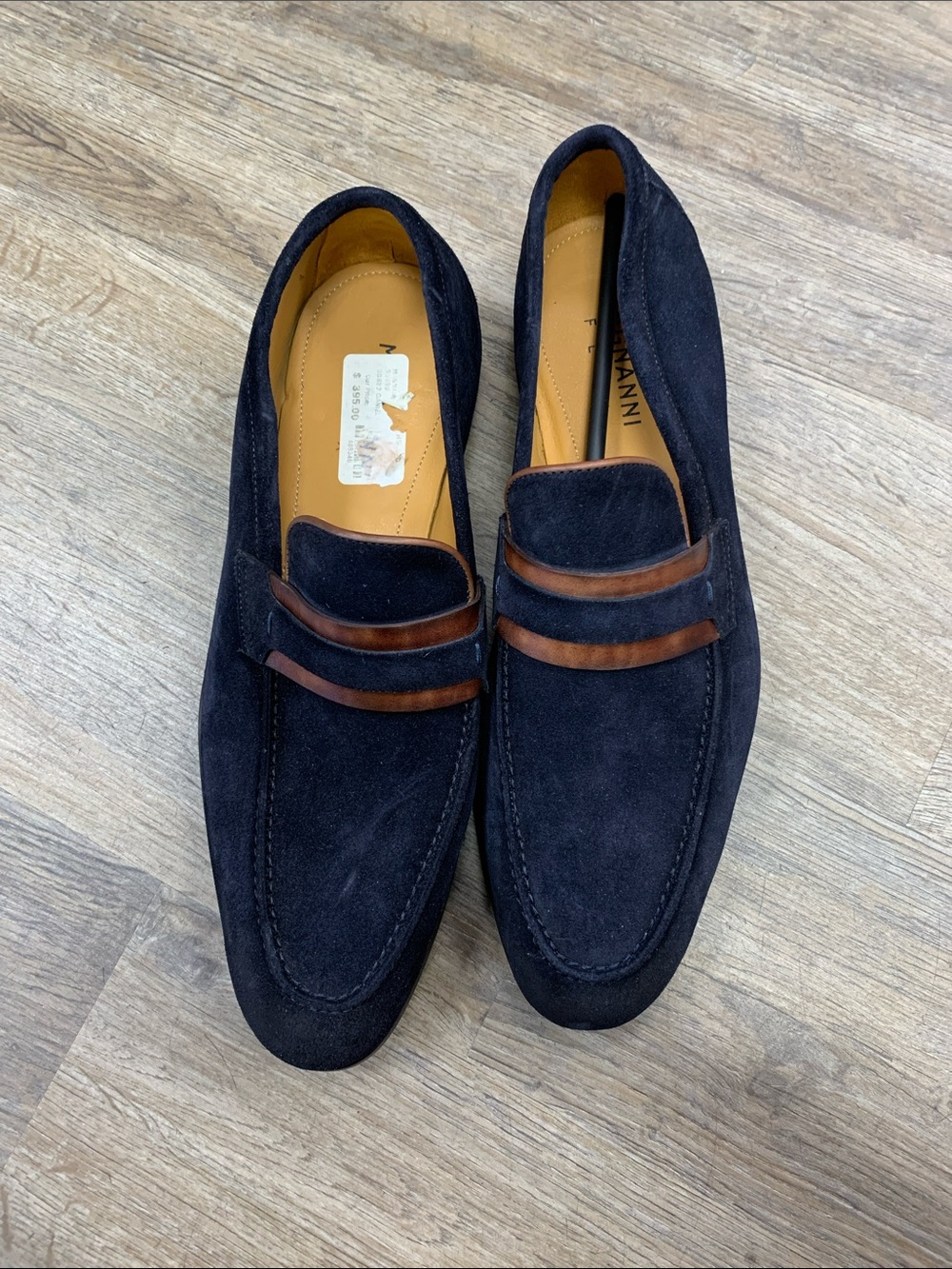 Magnanni Daniel Navy Suede Loafers NWT
